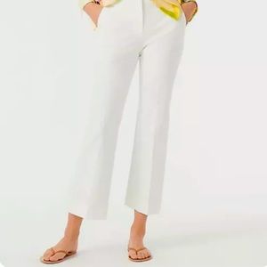 J Crew Women's Ivory Hayden kickout crop pant bi-stretch Size 8 $98